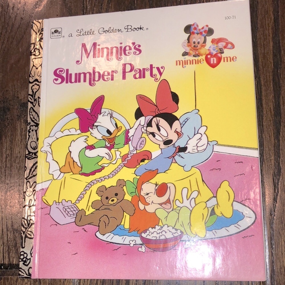 Golden books Minnie slumber party vintage hardback book